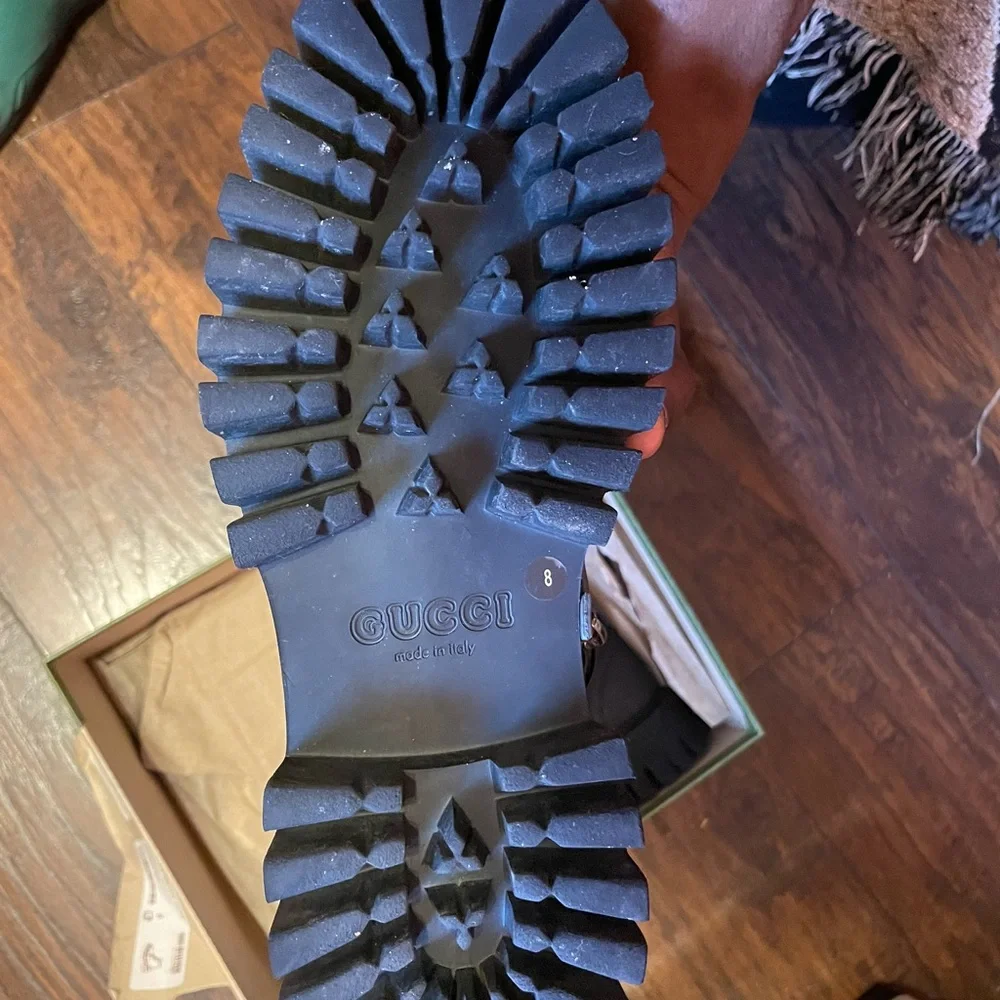 Gucci Navy and Black Monogram Boots - Picture 4 of 5